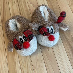 Lilly and Dan Like New Reindeer Slippers